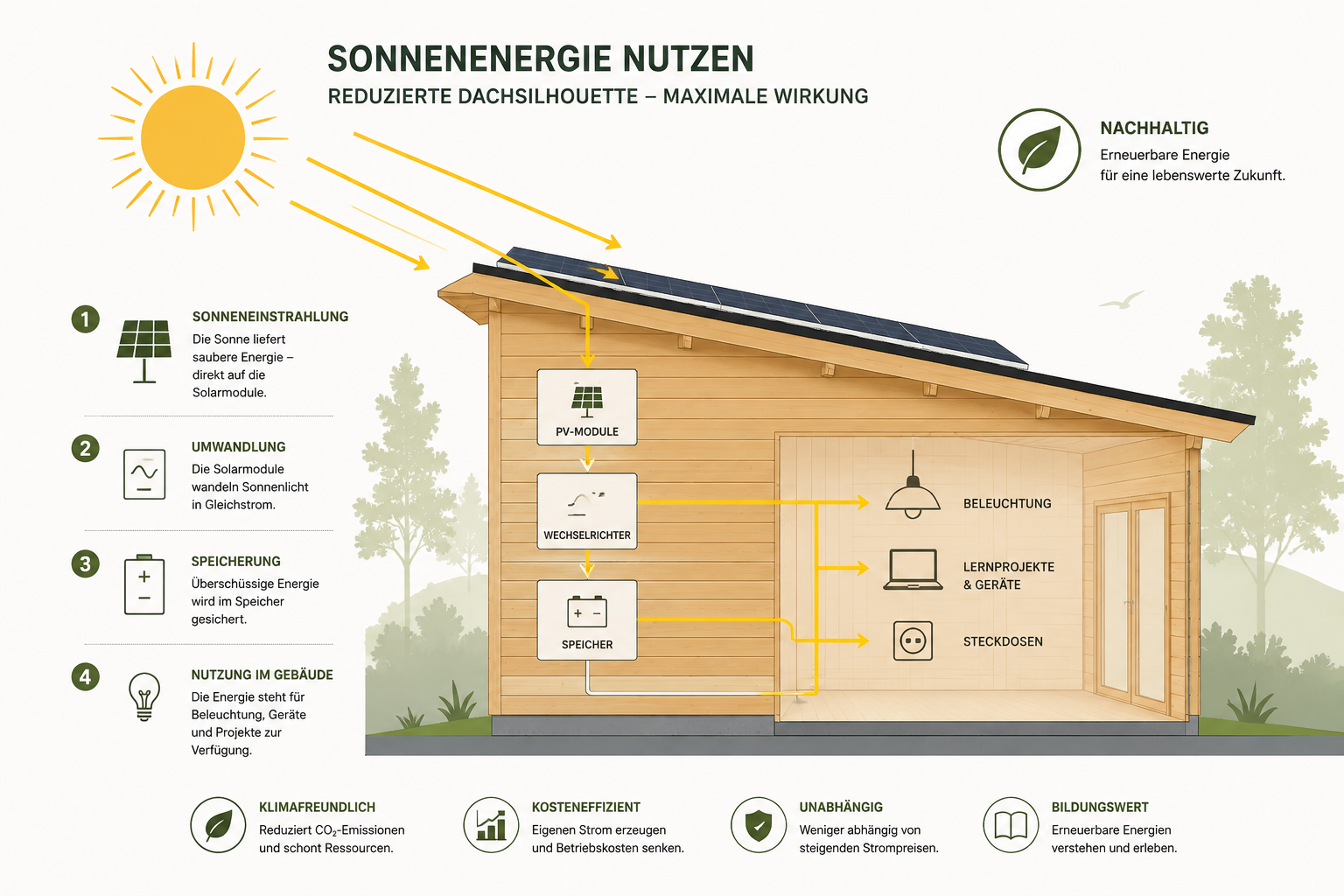 Infografik Sonnenenergie nutzen